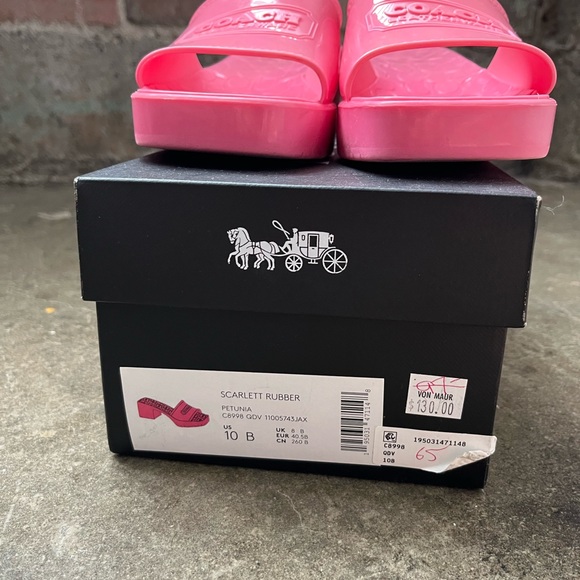 Coach Pink Slide Sandals Modern Minimalist Design - Picture 2 of 6